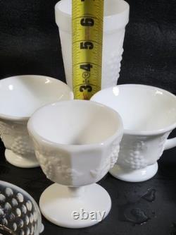 Vintage 30 WHITE MILK GLASS MIXED LOT