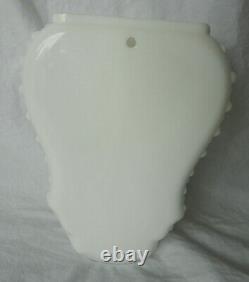 Vintage 3Pc Fenton Milk Glass Hobnail Lavabo Wall Pocket Fountain Basin