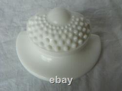 Vintage 3Pc Fenton Milk Glass Hobnail Lavabo Wall Pocket Fountain Basin