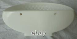 Vintage 3Pc Fenton Milk Glass Hobnail Lavabo Wall Pocket Fountain Basin