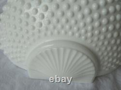 Vintage 3Pc Fenton Milk Glass Hobnail Lavabo Wall Pocket Fountain Basin