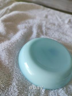 Vintage 5-Star Hotel de Crillon Paris Ashtray Dish White Light Blue Milk Glass