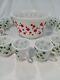 Vintage 50s Hazel Atlas Bowl + 16 Cups Milkglass Withgreen And Red Polka Dots