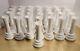 Vintage 6 White Milk Glass Bee Hive Bud Vases, Bulk Lot Of 29