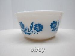 Vintage 7 & 8 Hazel Atlas Blue Cornflower Mixing Bowls Rare