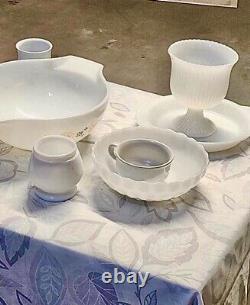 Vintage 7 Piece Various Milk Glass Lot