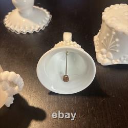 Vintage 9 Piece Various Milk Glass Lot