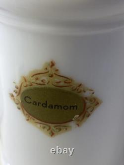 Vintage Abbott White Milk Glass Apothecary Spice Bottles Large Set Of 8 Jars