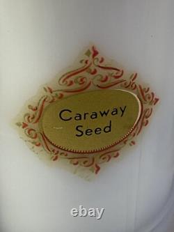 Vintage Abbott White Milk Glass Apothecary Spice Bottles Large Set Of 8 Jars