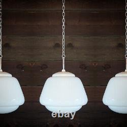 Vintage Acorn Opaline Opal Milk Glass Kitchen Pendant Lights