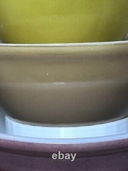 Vintage Agee Australian Crown Pyrex Harlequin Nesting / Mixing Bowl Set of 4