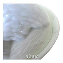 Vintage American Hen Milk Glass Covered Dish or Trinket Box
