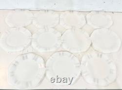 Vintage American Sweetheart Monax White Milk Glass Set of 19 Salad Plates