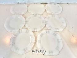 Vintage American Sweetheart Monax White Milk Glass Set of 19 Salad Plates
