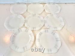 Vintage American Sweetheart Monax White Milk Glass Set of 19 Salad Plates