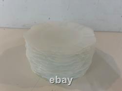 Vintage American Sweetheart Monax White Milk Glass Set of 19 Salad Plates