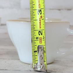 Vintage Anchor Hocking Milk Glass Golden Shell White 16 Pc Dinnerware Dinner Set