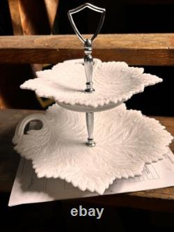Vintage Antique Old Milk Glass Serving Dish Very Rare