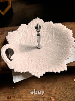 Vintage Antique Old Milk Glass Serving Dish Very Rare