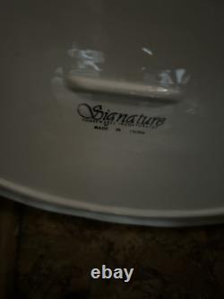 Vintage Antique Old Milk Glass Serving Dish Very Rare