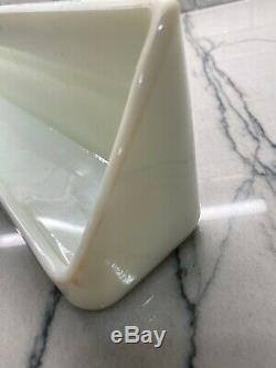 Vintage Antique White Milk Glass Dental Cabinet Drawer Tray Flip Top Insert