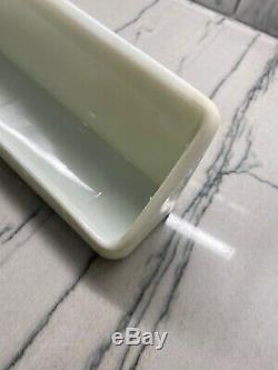 Vintage Antique White Milk Glass Dental Cabinet Drawer Tray Flip Top Insert