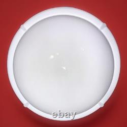 Vintage Art Deco Nouveau 1940s-50s White Milk Glass Ceiling Light Fixture