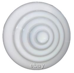 Vintage Art Deco UFO Space Age Cylindrical White Milk Glass Light Fixture
