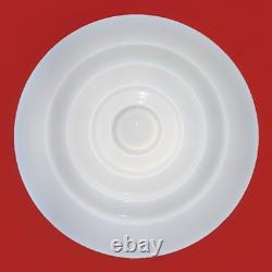 Vintage Art Deco UFO Space Age Cylindrical White Milk Glass Light Fixture