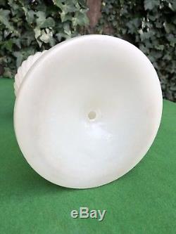Vintage Authentic Opaline White Milk Glass Oil Lamp Desk Lamp Decorative
