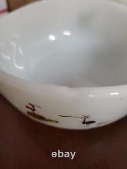 Vintage BC Comics Set White Milk Glass Bowls Mugs Casserole 1970 #4137