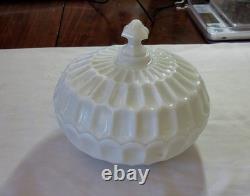 Vintage Bakewell & Pear Early Thumbprint Milk White Compote With LID