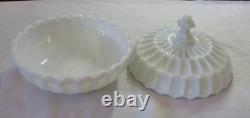 Vintage Bakewell & Pear Early Thumbprint Milk White Compote With LID