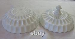 Vintage Bakewell & Pear Early Thumbprint Milk White Compote With LID