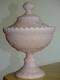 Vintage Box Milk Glass Portieux France Glass Dragons Color Pink