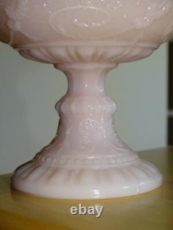 Vintage Box Milk Glass Portieux France Glass Dragons Color Pink