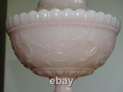 Vintage Box Milk Glass Portieux France Glass Dragons Color Pink