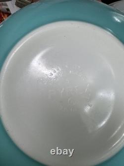 Vintage Butterprint Blue Pyrex Glass Set of 4 Nesting bowls