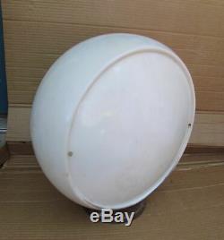 Vintage CROWN Gas Pump Gasoline White Milk Glass Globe