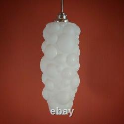 Vintage CZECH white opaline milk glass bubble pendant ceiling light 2 AVAILABLE