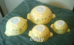 Vintage Cindarella Pyrex mixing bowl set 4 Shenandoah 441,442,443,444 EUC