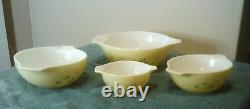 Vintage Cindarella Pyrex mixing bowl set 4 Shenandoah 441,442,443,444 EUC