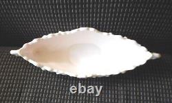 Vintage & Classical Milk Glass Fruit Bowl With Artificial Fruit