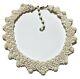 Vintage Early Miriam Haskell Hand Woven White Bead Milk Glass Choker Necklace L1
