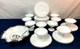 Vintage Fenton Silver Crest Milk Glass Ruffled Fruit Compote Dessert Set Rare