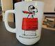 Vintage Fire King Cup Snoopy Mug Curse You Red Baron Anchor Hocking 1965 Exc+