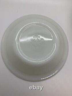 Vintage FIRE KING restaurant ware RARE white bowls Milk Glass Set Of 4