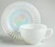 Vintage Federal Glass Moonglow Iridescent 43 Pc Dinnerware Set Milk Glass Mcm