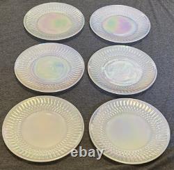 Vintage Federal Glass Moonglow Iridescent 43 Pc Dinnerware Set Milk Glass MCM