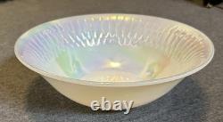 Vintage Federal Glass Moonglow Iridescent 43 Pc Dinnerware Set Milk Glass MCM